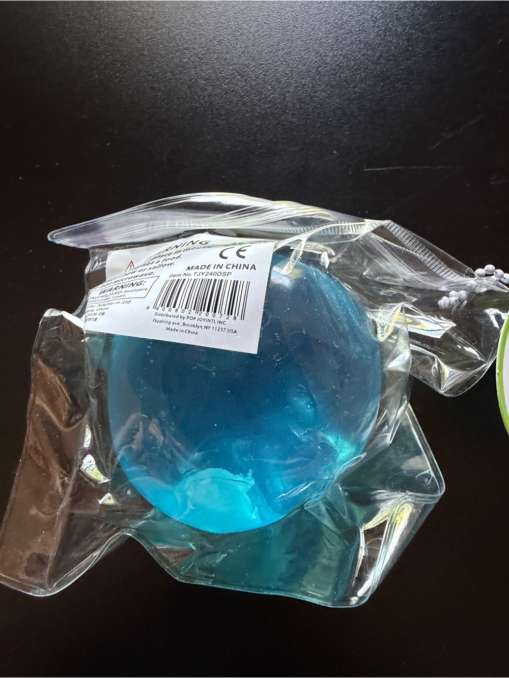 New Squishy Coconut Oil Ball Squeeze Tactile Blue Round Ball Fidget Toy 3+